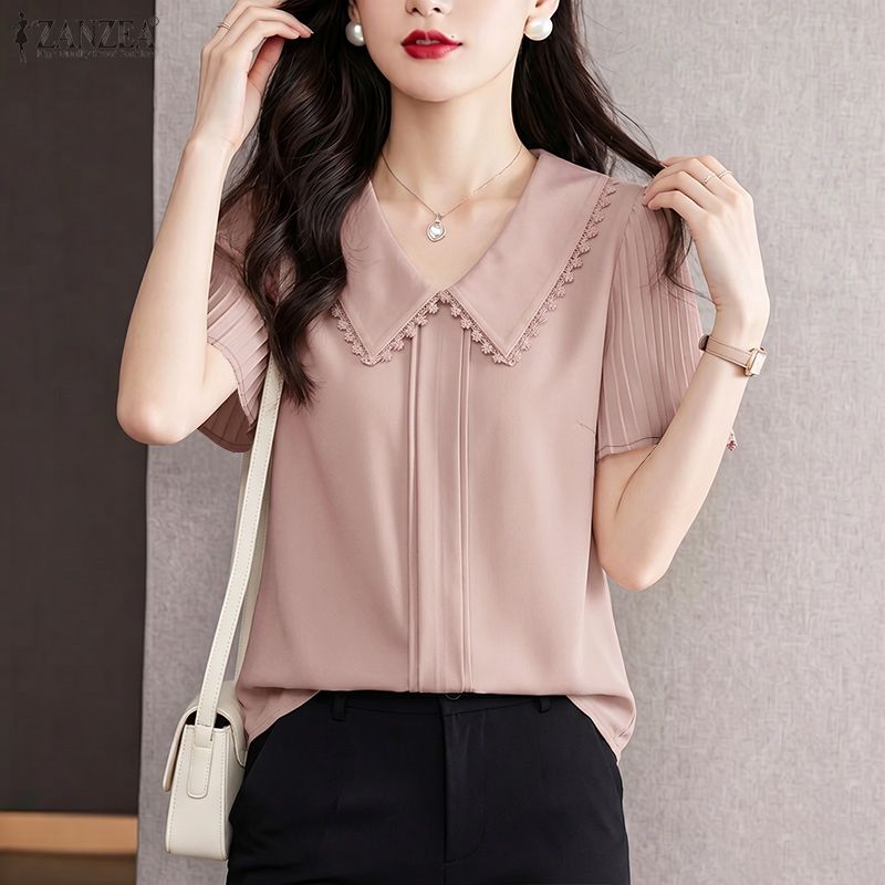 Summer Clothing Work - 2026 ZANZEA Zomer Elegante V-hals Korte