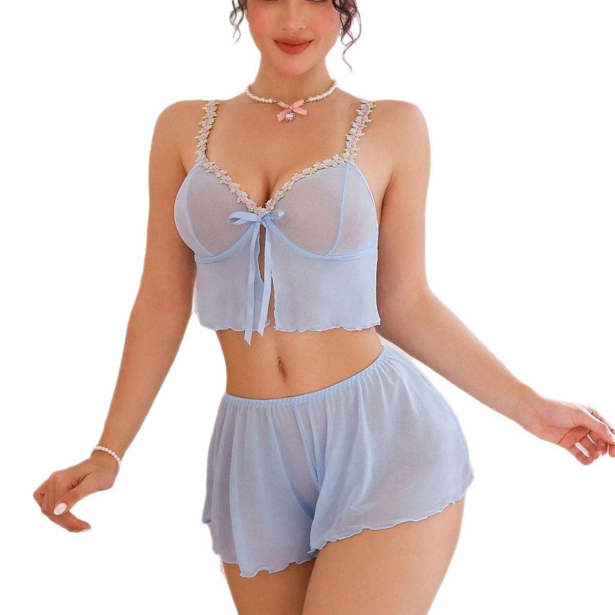 Summer Clothing For Women - 2-delige sexy roze schattige loungewear/homewear set