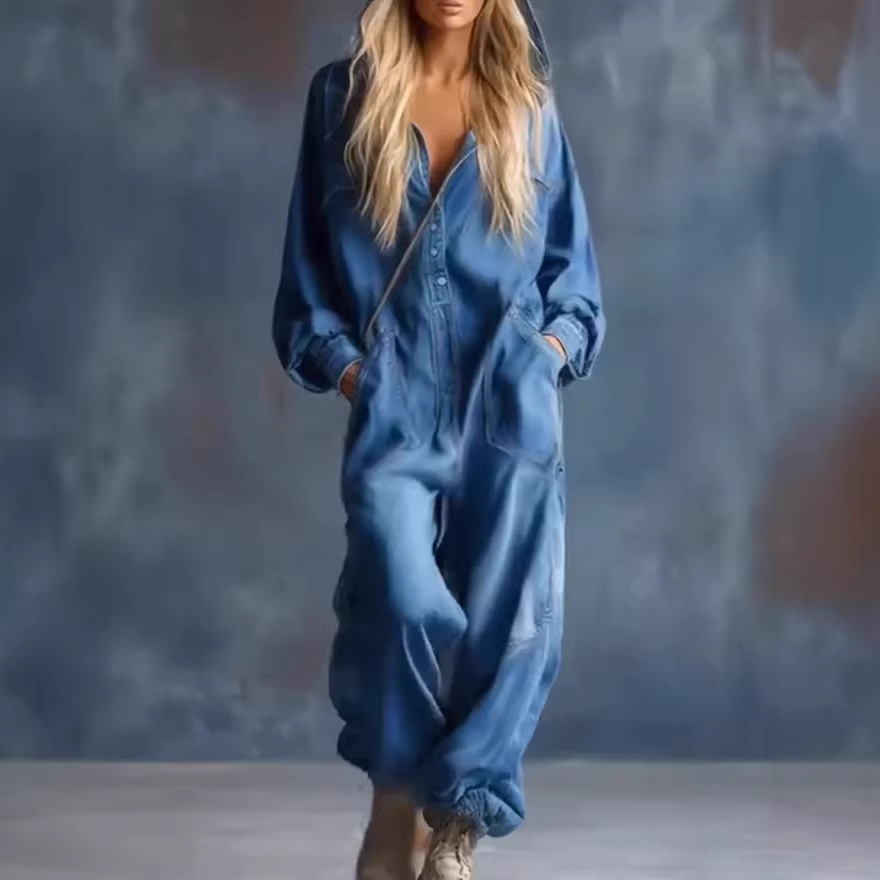 Summer Clothing Work - Jumpsuits Dames Eén Stuk Lange Mouw