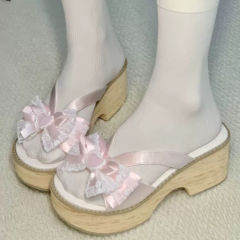Summer Clothing For Petite Women - Sweet Bow Wood Grain Dikke Bodem