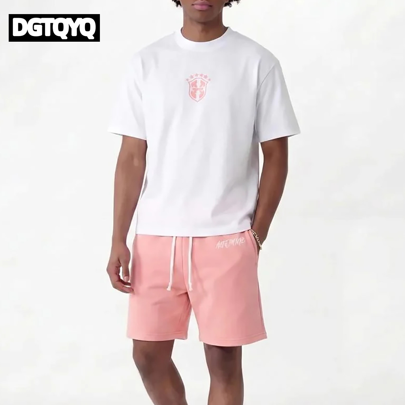 Summer Clothing For Women - Zomerse nieuwe roze geborduurde casual shorts