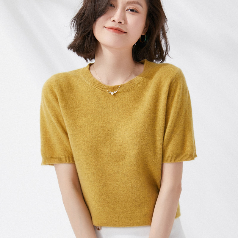 Summer Clothing Yarn - Lente en zomer Nieuwe dames O-hals