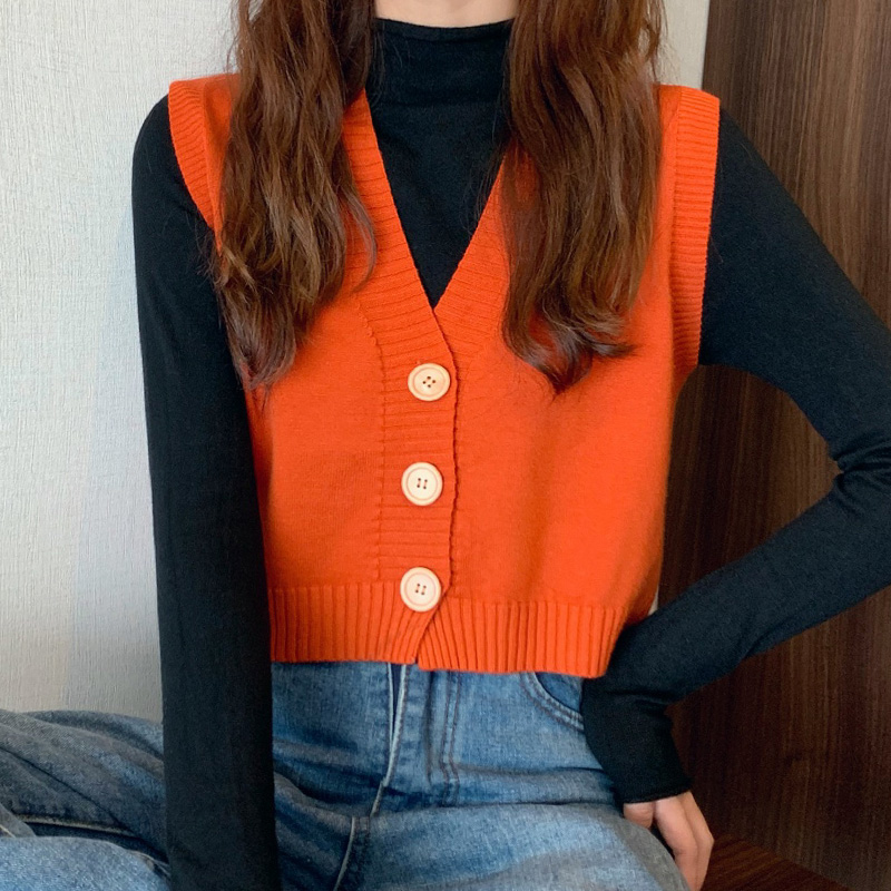 Summer Clothing Teens - Button-down trui vest voor dames tienermeisje