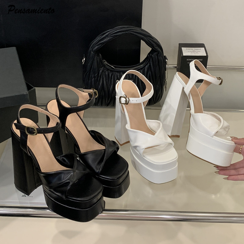 Summer Clothing For Petite Women - Ster stijl Mode Dubbele Platform Wiggen