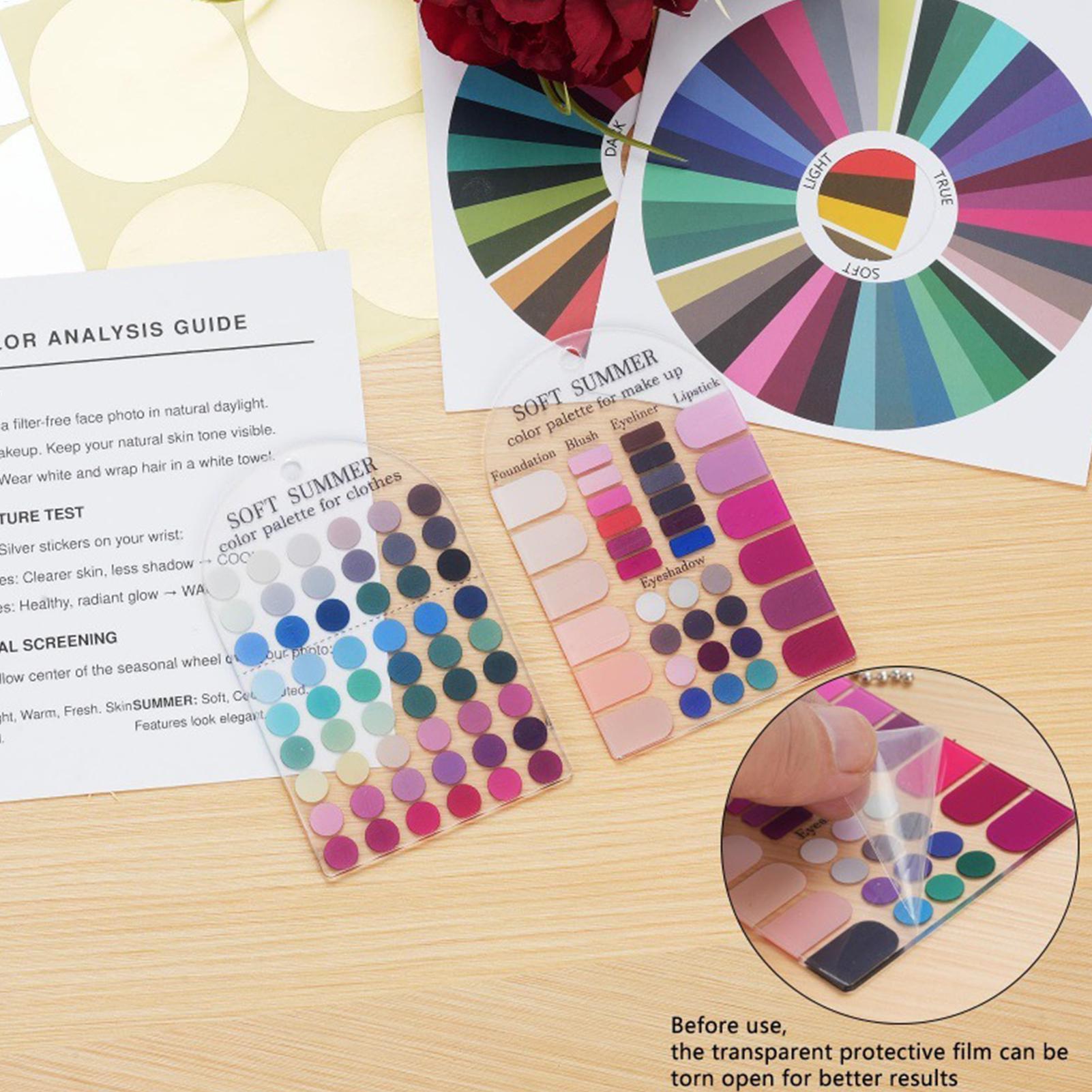 Summer Clothing Color Palette - 2 stuks zachte zomerkleurpaletkaart van acryl