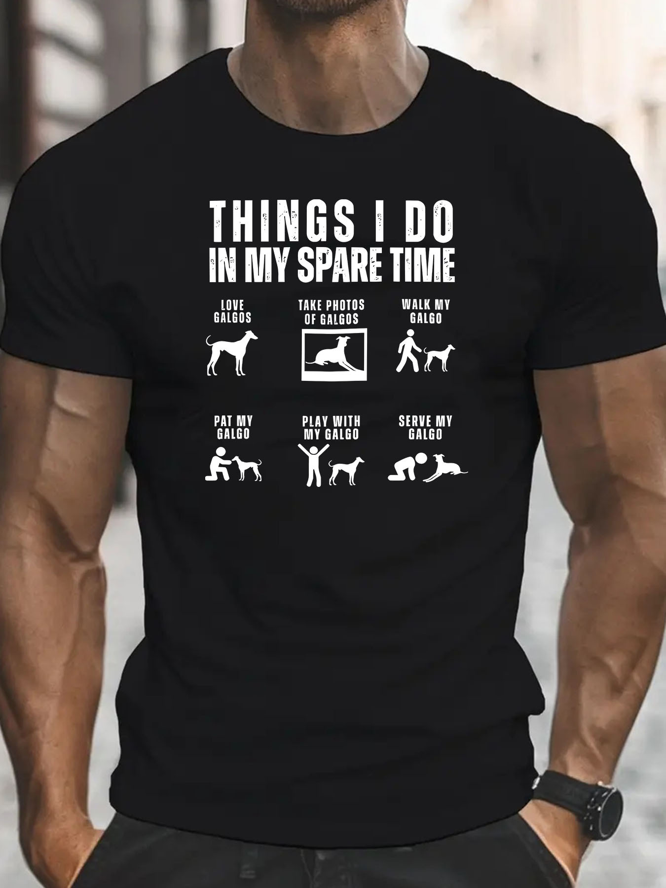 Summer Clothing In Spanish - Grappig Spaans windhonden T-shirt, heren T-shirt,