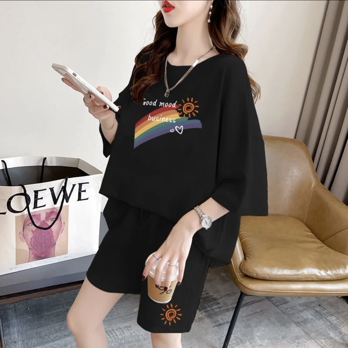 Summer Clothing For Women - Mode zomerse damesshortset, sportkleding, oversized T-shirt