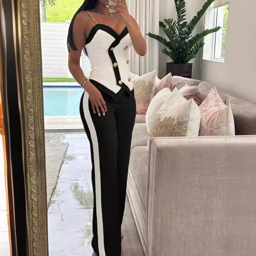 Dames Zijgestreept Werkpak Set - Summer Clothing Work recensie en prijs