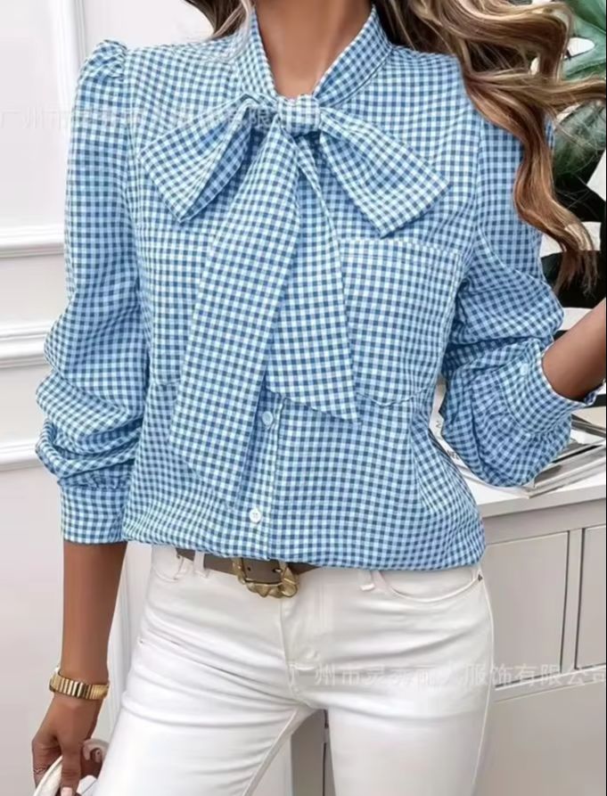 Dames lente casual geruit over - Tie Front Shirt recensie en prijs