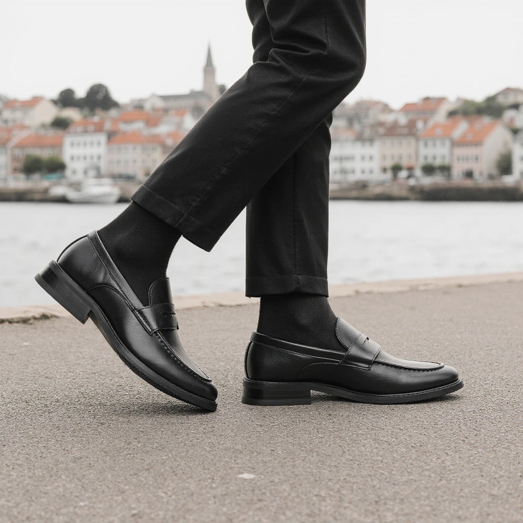 Heren zwarte penny loafers, kl - Summer Clothing Office recensie en prijs