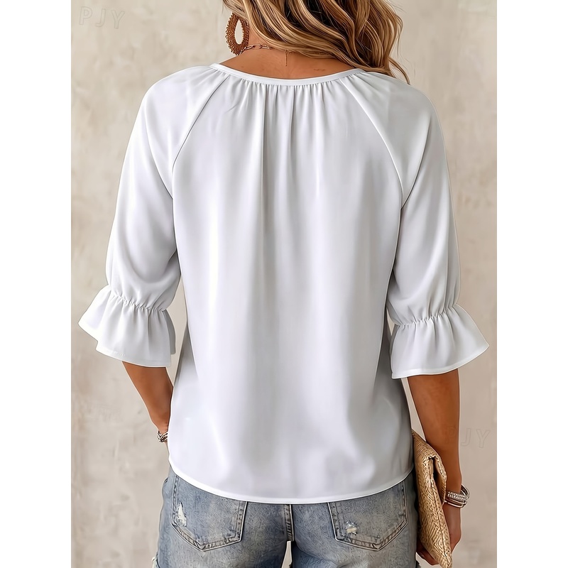 Zomerjurk voor dames in grote  - Tie Front Shirt recensie en prijs