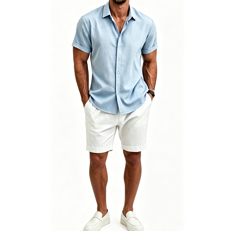 Herenshirtset van katoen en li - Summer Clothing Guys recensie en prijs
