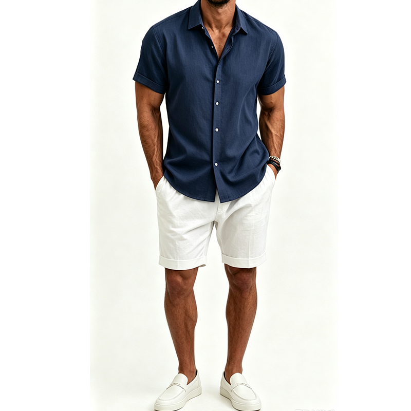 Herenshirtset van katoen en li - Summer Clothing Guys recensie en prijs