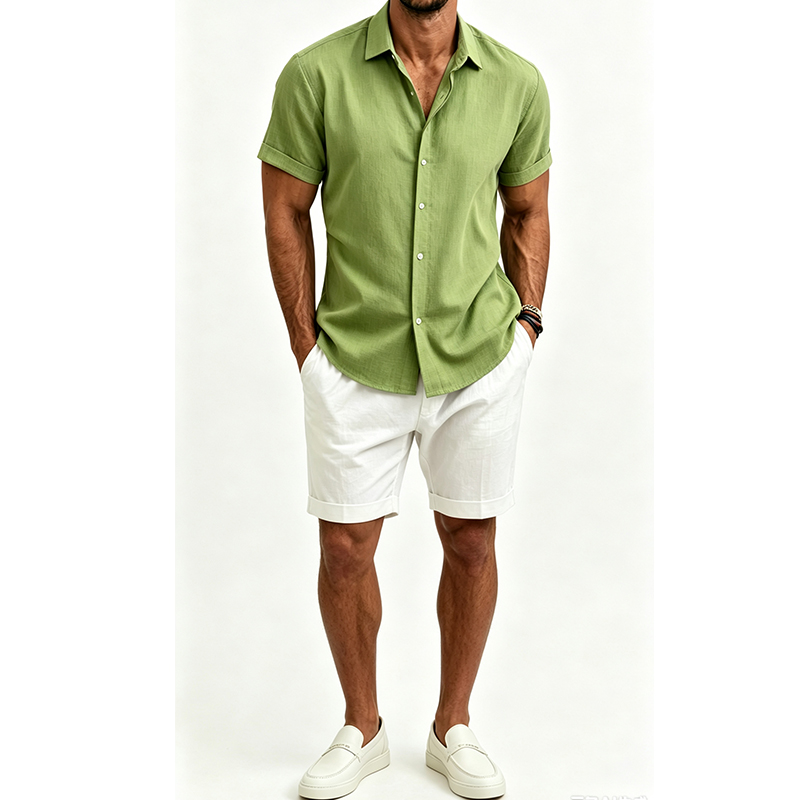 Herenshirtset van katoen en li - Summer Clothing Guys recensie en prijs