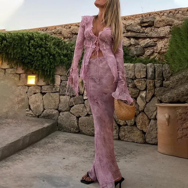 Y2K Fairy Grunge strandoutfits - Tie Front Shirt recensie en prijs